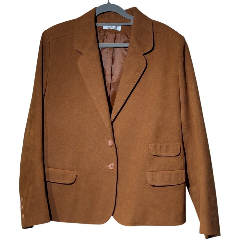 Adolph Shuman for Lilli Ann Vintage Brown Ultra Suede Women's Blazer